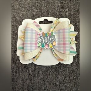 Hand Crafted Pastel Plaid Easter Hair Bow
